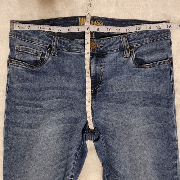 KUT From the Cloth Low Rise Distressed Raw Hem Skinny Jeans Size 12 - Picture 15 of 16